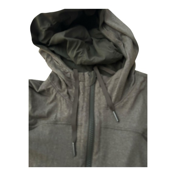 Lululemon Dance Studio Jacket III Reversible Olive Green Zip Up Hoodie Size 10 - Picture 12 of 15